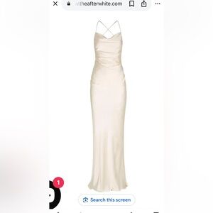 Shona Joy Cream Satin Maxi Dress